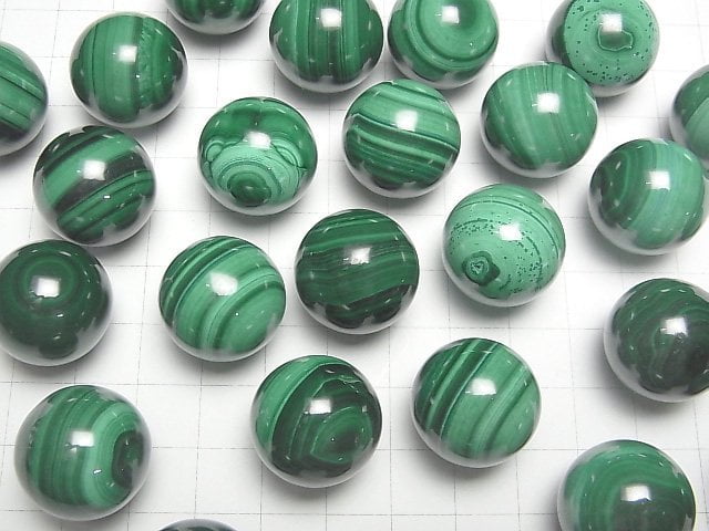 [Video] Malachite AAA Sphere ,Round 20mm 1pc