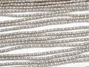 Karen Silver Patterned Rondelle 3x3x2.5mm 1/4 or 1strand beads (aprx.28inch/69cm)