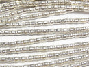Karen Silver Patterned Rondelle 3x3x2.5mm White Silver 1/4 or 1strand beads (aprx.28inch/69cm)