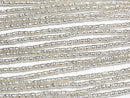 Karen Silver Patterned Rondelle 3x3x2.5mm White Silver 1/4 or 1strand beads (aprx.28inch/69cm)