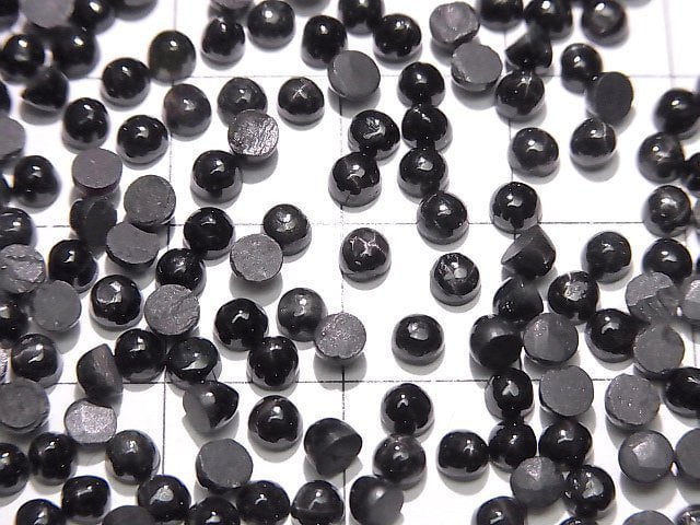 [Video] Black Star Diopside Round Cabochon 3x3mm 10pcs