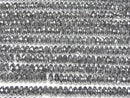 [Video]High Quality! Hematite Faceted Button Rondelle 6x6x3mm Silver Coating 1strand beads (aprx.15inch/38cm)