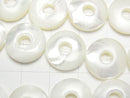 [Video]Mother of Pearl MOP White Coin (Donut)15x15x4mm half or 1strand beads (aprx.15inch/36cm)