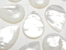 [Video] High Quality White Shell (Silver-lip Oyster)AAA Pear shape Cabochon 25x18mm 1pc