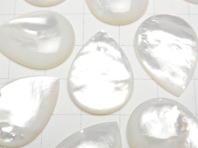 高品質白蝶貝 (銀唇蠔) AAA 梨形凸圓面 25x18mm 1顆