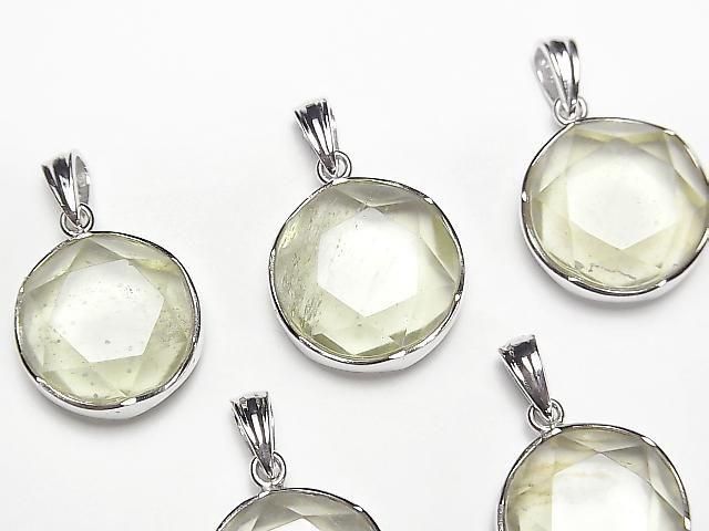 [Video]Libyan Desert Glass Hexagram Pendant Both Side Finish 17mm Silver925 1pc