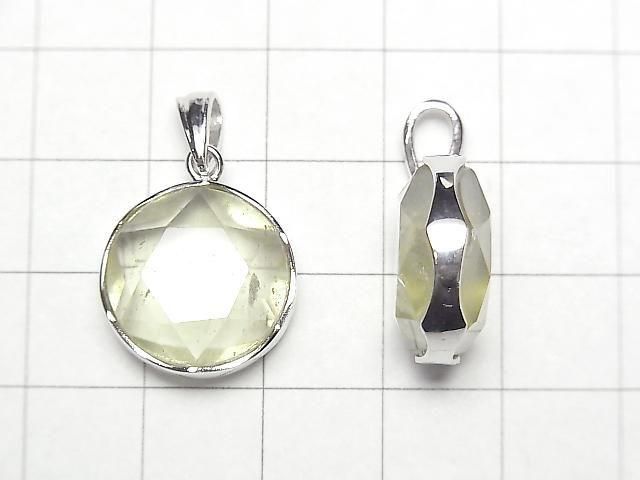 [Video]Libyan Desert Glass Hexagram Pendant Both Side Finish 17mm Silver925 1pc