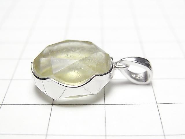 [Video]Libyan Desert Glass Hexagram Pendant Both Side Finish 17mm Silver925 1pc