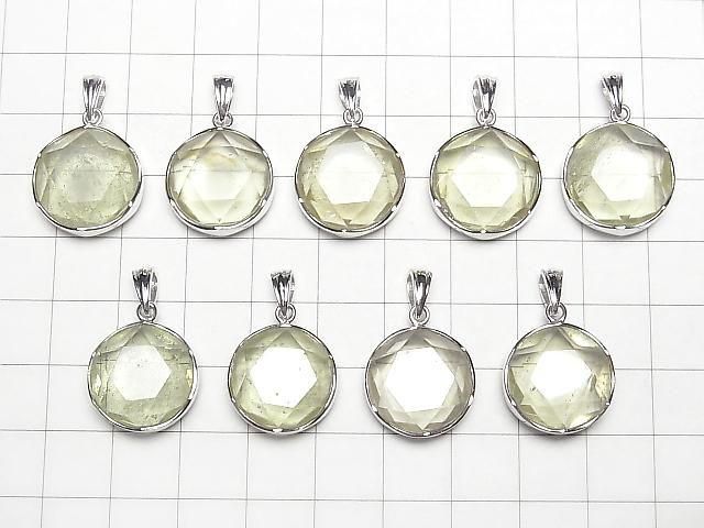 [Video]Libyan Desert Glass Hexagram Pendant Both Side Finish 17mm Silver925 1pc
