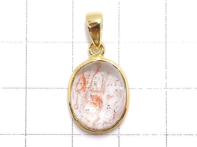 [Video][One of a kind] High Quality Lepidocrocite in Quartz AAA- Pendant 18KGP NO.31