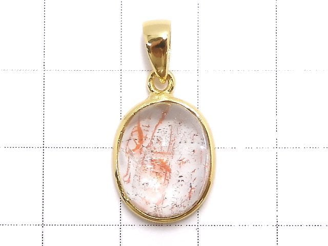 [Video][One of a kind] High Quality Lepidocrocite in Quartz AAA- Pendant 18KGP NO.31