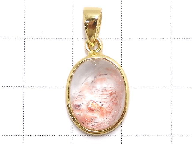 [Video][One of a kind] High Quality Lepidocrocite in Quartz AAA- Pendant 18KGP NO.32