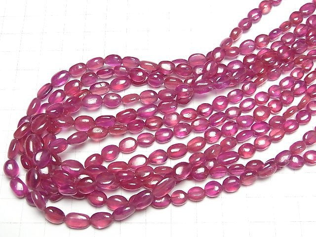 [Video]High Quality Ruby AA++ Oval half or 1strand beads (aprx.15inch/36cm)