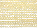 [Video] High Quality! Cubic Zirconia AAA Faceted Round 3mm [Yellow] 1strand beads (aprx.14inch/35cm)
