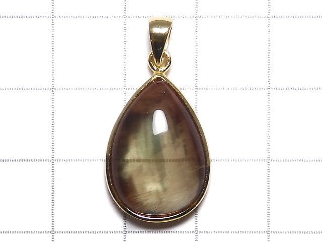 [Video][One of a kind] High Quality Tibetan Andesine AAA Pendant 18KGP NO.153