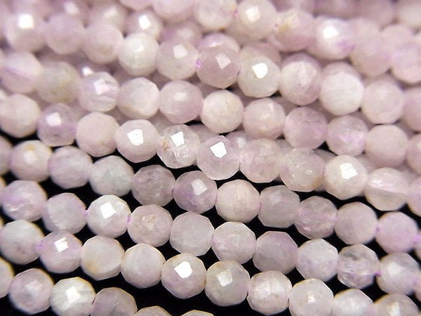High Quality! Nigerian Kunzite AA+ Faceted Round 3mm 1strand beads (aprx.15inch/37cm)
