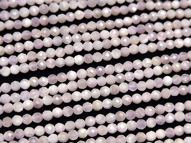 High Quality! Nigerian Kunzite AA+ Faceted Round 3mm 1strand beads (aprx.15inch/37cm)