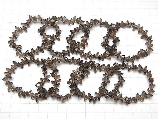 [Video]High Quality Smoky Quartz AAA- Oval Faceted 8x6mm 1/4 or 1strand beads (aprx.5inch/12cm)