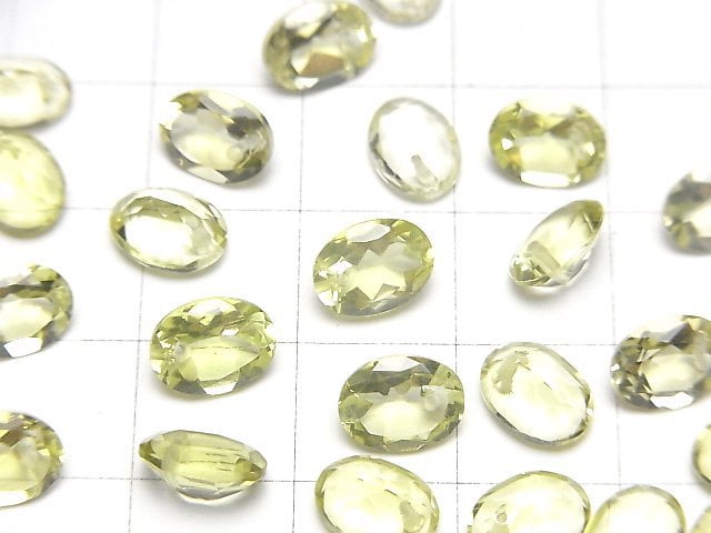 [Video]High Quality Lemon Quartz AAA Oval Faceted 8x6mm 1/4 or 1strand beads (aprx.5inch/12cm)