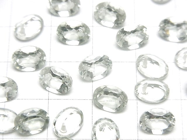 [Video]High Quality Green Amethyst AAA Oval Faceted 8x6mm 1/4 or 1strand beads (aprx.5inch/12cm)