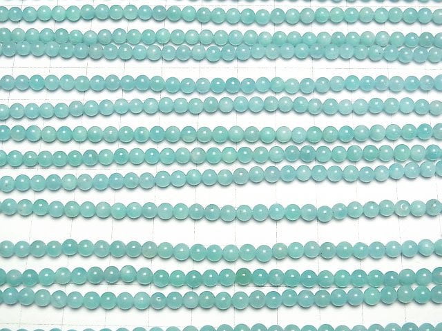 [Video] Peruvian Amazonite AAA- Round 4mm 1strand beads (aprx.15inch/38cm)