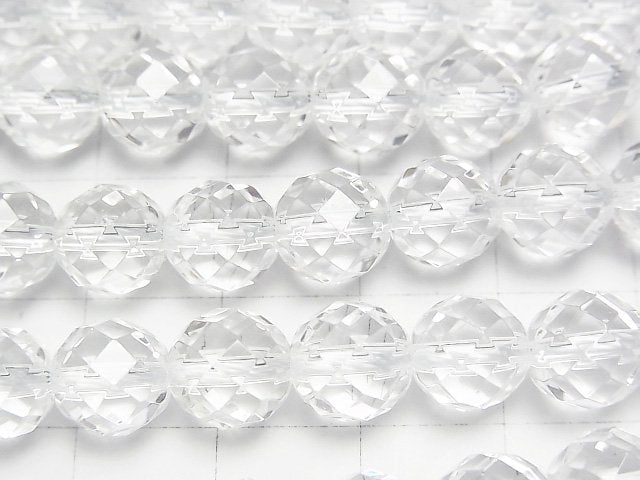 [Video] High Quality! Crystal AAA+ 64Faceted Round 8mm "Special cut" 1/4 or 1strand beads (aprx.15inch/37cm)