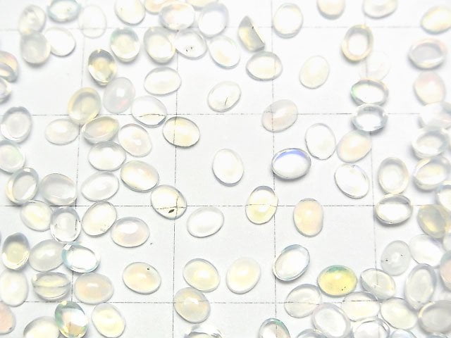 [Video]High Quality Ethiopian Opal AA++ Oval Cabochon 4x3mm 20pcs