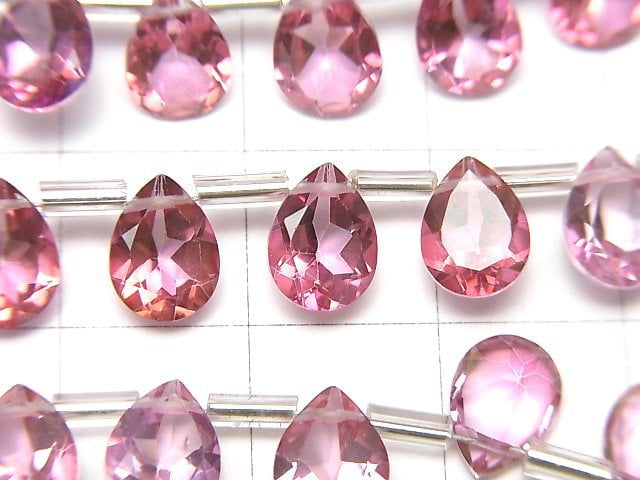 [Video] High Quality Pink Topaz AAA Pear shape Faceted 8x6mm half or 1strand (18pcs )