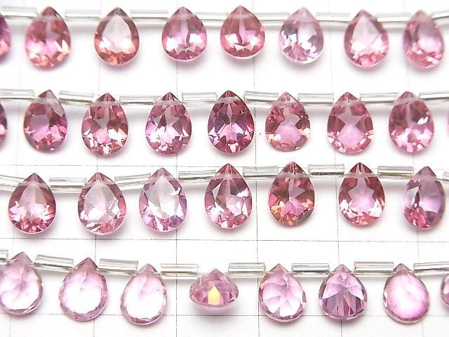 [Video] High Quality Pink Topaz AAA Pear shape Faceted 8x6mm half or 1strand (18pcs )