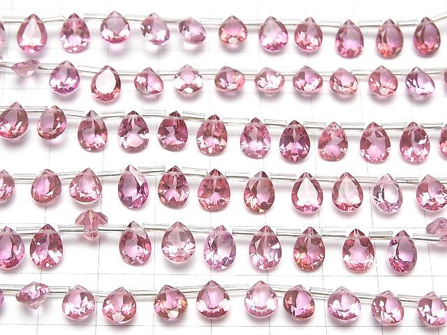 [Video] High Quality Pink Topaz AAA Pear shape Faceted 8x6mm half or 1strand (18pcs )