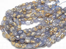 [Video]Natural color Blue Chalcedony AA Nugget 1strand beads (aprx.15inch/37cm)