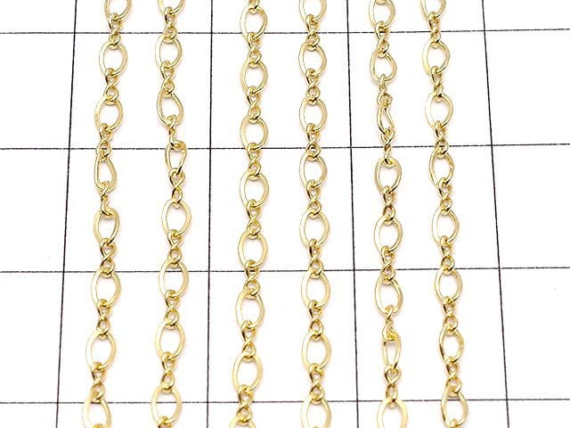 14KGF Figaro (Long and Short) Chain 2.1mm Twist 10cm