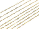 14KGF Flat Azuki Chain 1.4mm [40cm] [45cm] Necklace 1pc
