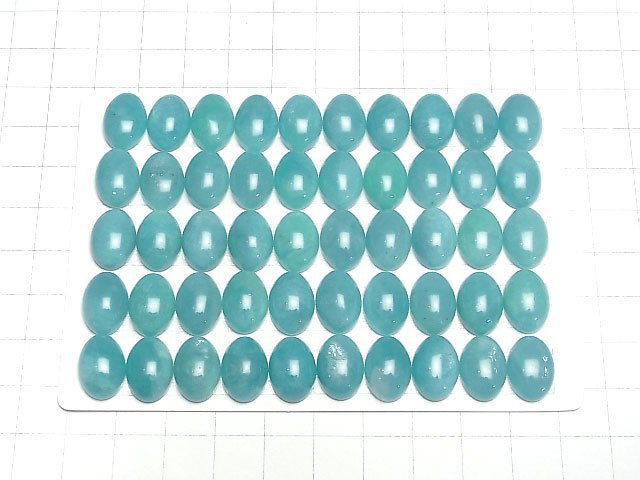 [Video] Peru Amazonite AAA Oval Cabochon 14x10mm 1pc