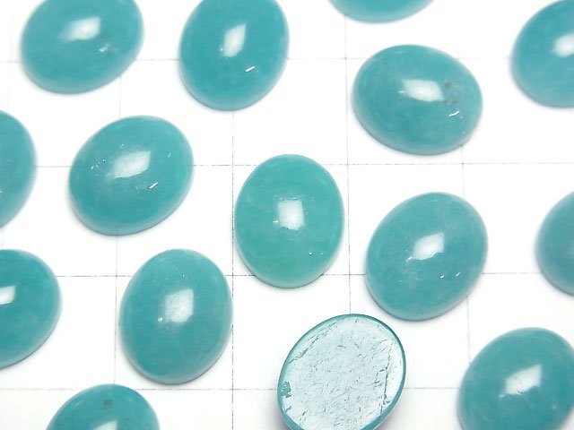 [Video] Peru Amazonite AAA Oval Cabochon 12x10mm 1pc