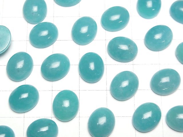 [Video] Peru Amazonite AAA Oval Cabochon 12x10mm 1pc