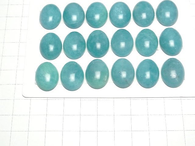 [Video] Peru Amazonite AAA- Oval Cabochon 20x15mm 1pc