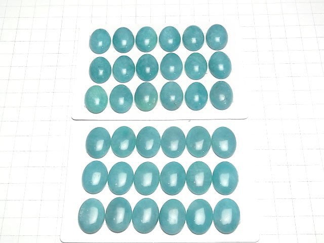 [Video] Peru Amazonite AAA- Oval Cabochon 20x15mm 1pc