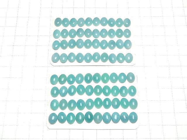 [Video] Peru Amazonite AAA- Oval Cabochon 9x7mm 5pcs