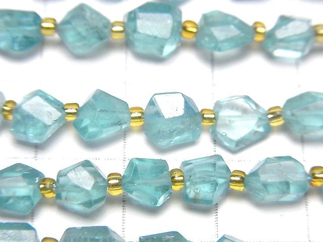 [Video]High Quality Apatite AA++ Faceted Nugget half or 1strand beads (aprx.7inch/18cm)