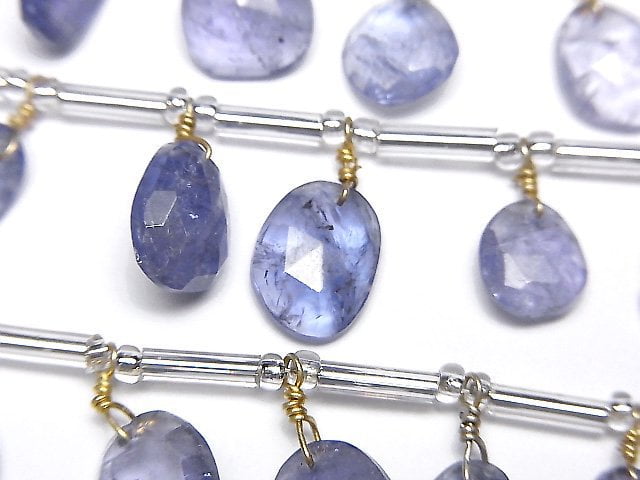 [Video]High Quality Tanzanite AA++ Freeform Single Sided Rose Cut 1strand (16pcs)