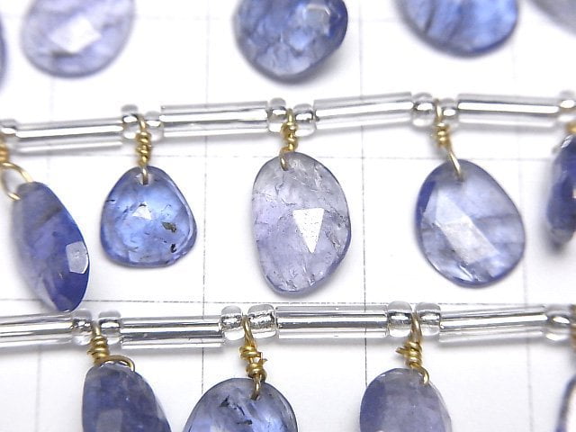 [Video]High Quality Tanzanite AA++ Freeform Single Sided Rose Cut 1strand (16pcs)