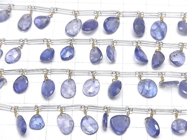 [Video]High Quality Tanzanite AA++ Freeform Single Sided Rose Cut 1strand (16pcs)