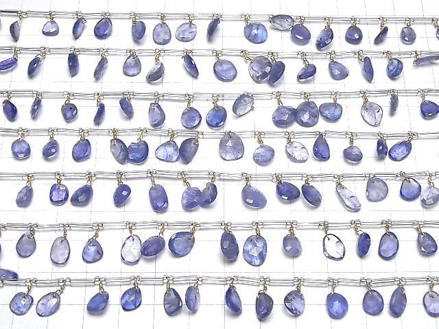 [Video]High Quality Tanzanite AA++ Freeform Single Sided Rose Cut 1strand (16pcs)