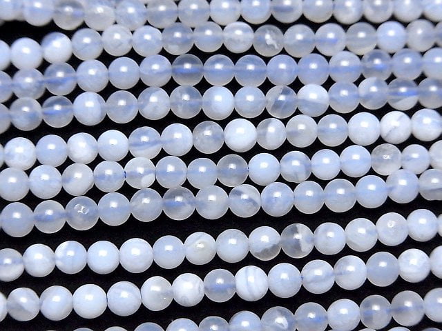 Blue Lace Agate AA++ Round 4.5mm 1strand beads (aprx.15inch/37cm)