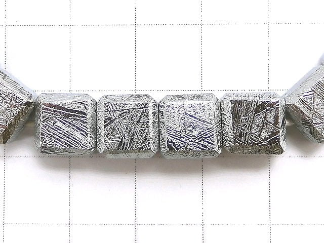 [Video][One of a kind] Meteorite (Muonionalusta) Cube 8x8x8mm Bracelet NO.5