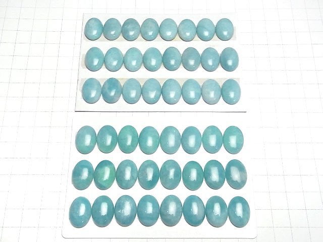 [Video] Peru Amazonite AA+ Oval Cabochon 18x13mm 1pc
