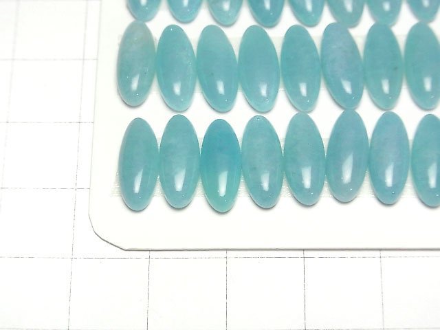 [Video] Peru Amazonite AAA- Oval Cabochon 13.5x5.5mm 3pcs