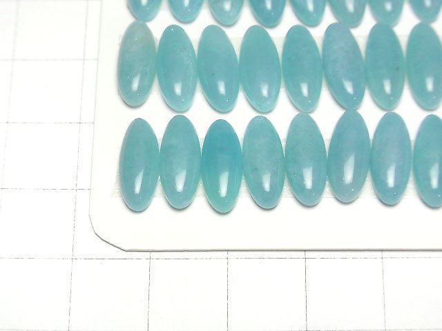 [Video] Peru Amazonite AAA- Oval Cabochon 13.5x5.5mm 3pcs