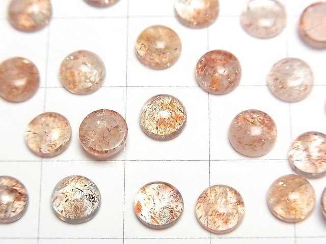 [Video] Sunstone AA+ Round Cabochon 6x6mm 5pcs